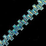 1” Ladder Style Rectangle Rhinestone Iron on Trim, IRT-120