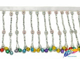 4" Beaded Fringe with Bells, FR-007