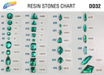Teal Resin Stones, DD32