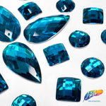 Dark Teal Resin Stones, DD25