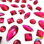 Hot Pink Resin Stones, DD136
