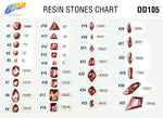 Coral Resin Stones, DD105