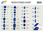 Royal Blue Resin Stones, DD23