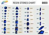 Royal Blue Resin Stones, DD23