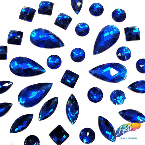 Royal Blue Resin Stones, DD23