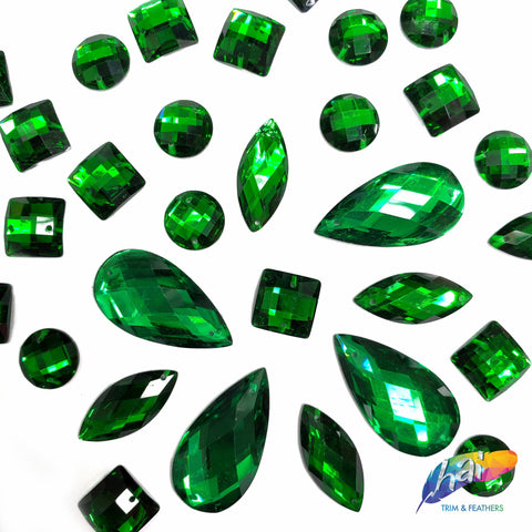 Kelly Green Resin Stones, DD21