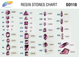 Rose Pink Resin Stones, DD110