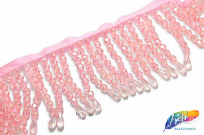 SALE! 3" Acrylic Beaded Fringe with Teardrop, FR-016