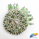 Color Beaded Rhinestone Dreamcatcher Applique,  BA-063