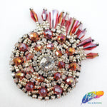 Color Beaded Rhinestone Dreamcatcher Applique,  BA-063