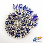 Color Beaded Rhinestone Dreamcatcher Applique,  BA-063