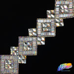2" Diamond Crystal Rhinestone Iron on Trim, IRT-035