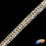 1/4" Square/Round Rhinestone Iron On Trim, IRT-062