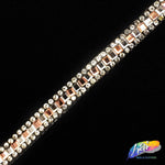 1/4" Square/Round Rhinestone Iron On Trim, IRT-062