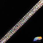 1/4" Square/Round Rhinestone Iron On Trim, IRT-062