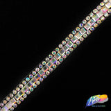 1/4" Square/Round Rhinestone Iron On Trim, IRT-062
