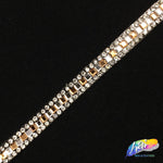 1/4" Square/Round Rhinestone Iron On Trim, IRT-062