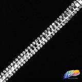1/4" Square/Round Rhinestone Iron On Trim, IRT-062