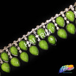 SALE! 1 1/4" 2-row Dangling Matte Color Teardrop Rhinestone Trim Fringe, ACR-20-1