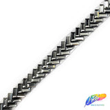 3/8" Herringbone Rhinestone Iron on Trim, IRT-063