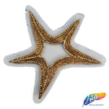 Star Rhinestone Indian Applique on Mesh, BA-022