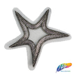 Star Rhinestone Indian Applique on Mesh, BA-022