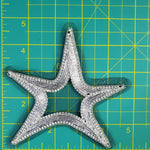 Star Rhinestone Indian Applique on Mesh, BA-022