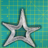 Star Rhinestone Indian Applique on Mesh, BA-022