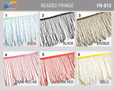 4" Beaded Fringe with 2-3mm Bugle Beads, FR-012