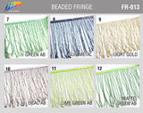 4" Beaded Fringe with 2-3mm Bugle Beads, FR-012