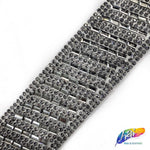 1 1/4" Diagonal Crystal Baguette Rhinestone Iron on Trim, IRT-021