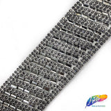 1 1/4" Diagonal Crystal Baguette Rhinestone Iron on Trim, IRT-021