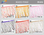 4" Beaded Fringe with 2-3mm Bugle Beads, FR-012