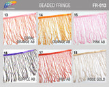 4" Beaded Fringe with 2-3mm Bugle Beads, FR-012