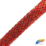 3/4" 8-row Rectangle Rhinestone Iron on Trim, IRT-064