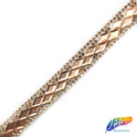 1/2" Double Diamond Rhinestone Iron on Trim, IRT-065