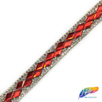 1/2" Double Diamond Rhinestone Iron on Trim, IRT-065