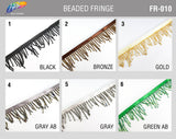 1 3/4" Variegated Beaded Fringe with Bugle & Seed Beads, FR-010