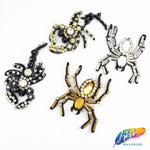 Scorpion Rhinestone Beaded Applique with Felt Backing, BA-032