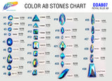 Royal Blue AB Resin Stones, DDAB07