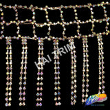 SALE! 5" Netted Rhinestone Cupchain Fringe RF-030