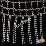 SALE! 5" Netted Rhinestone Cupchain Fringe RF-030