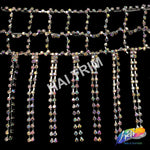 SALE! 5" Netted Rhinestone Cupchain Fringe RF-030