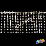 2" Silver Crystal Rhinestone Cupchain Fringe, RF-023