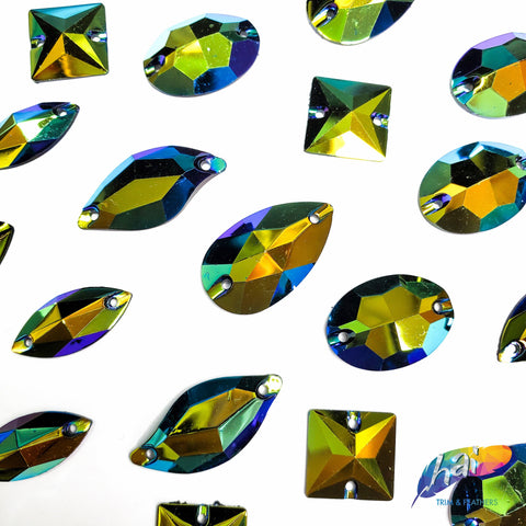 Metallic AB Resin Stones Color E