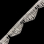 1 1/4" Overlapping Loop Crystal Rhinestone Fringe, RF-002