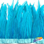 10-12" Natural White Dyed Coque Fringe (1/4 Yard)