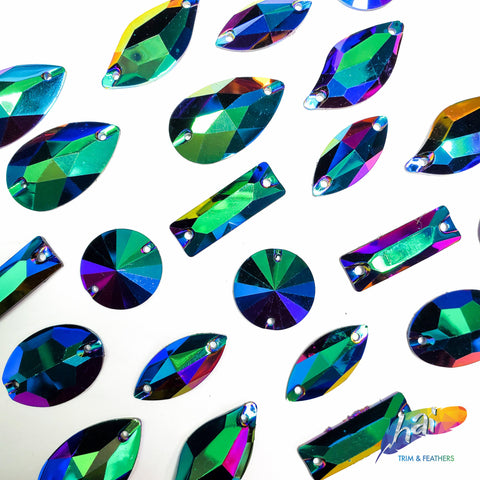 Metallic AB Resin Stones Color B