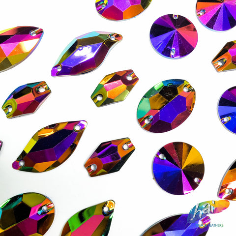 Metallic AB Resin Stones Color A