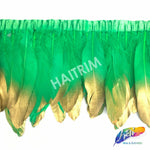 6-8" Goose Fringe with Metallic Tips (1 Yard)